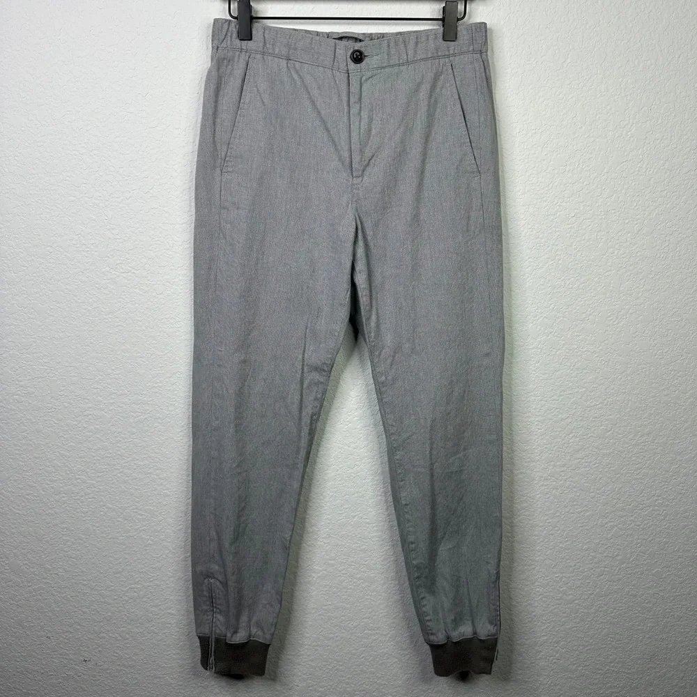 Vince Pants S Gray Textured‎ Jogger Minimalist Casual Everyday Athleisure Luxury